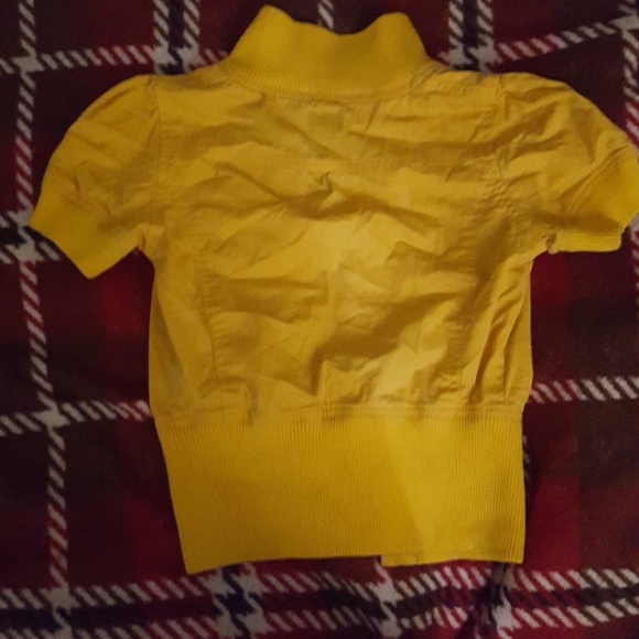 Rue 21 size small jacket yellow button snap - Picture 4 of 5